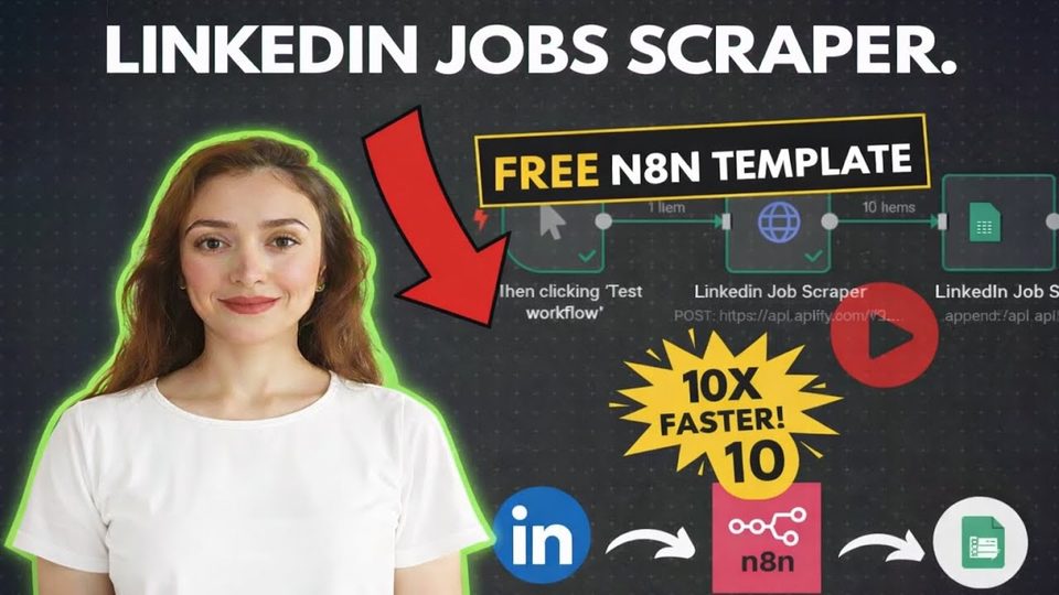 How to Scrape LinkedIn Using n8n (Free Template!) - 2026