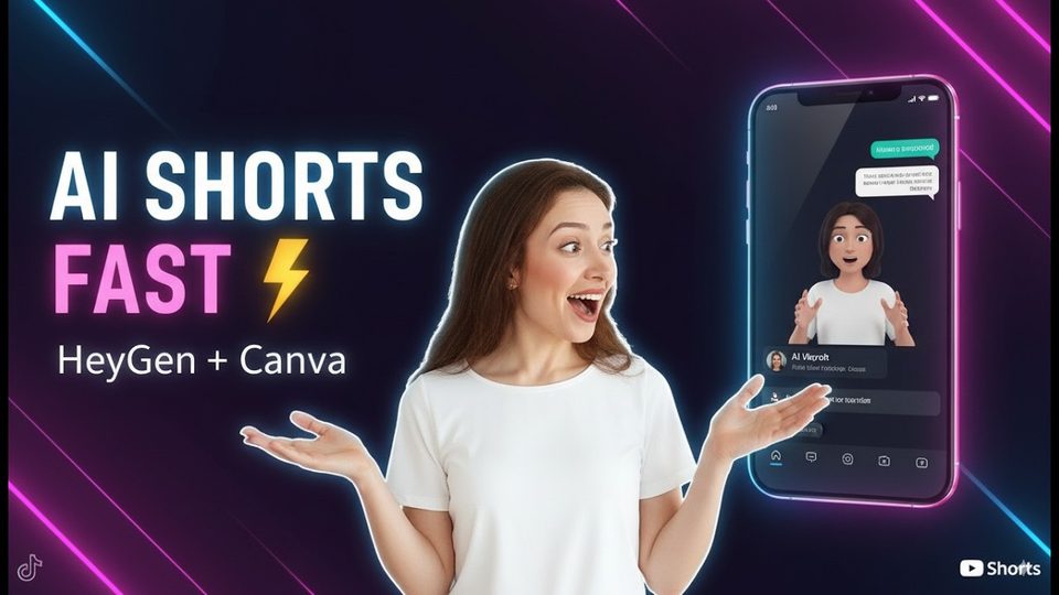 Make Viral Shorts in Minutes with HeyGen + Canva For Youtube, TikTok or Instagram
