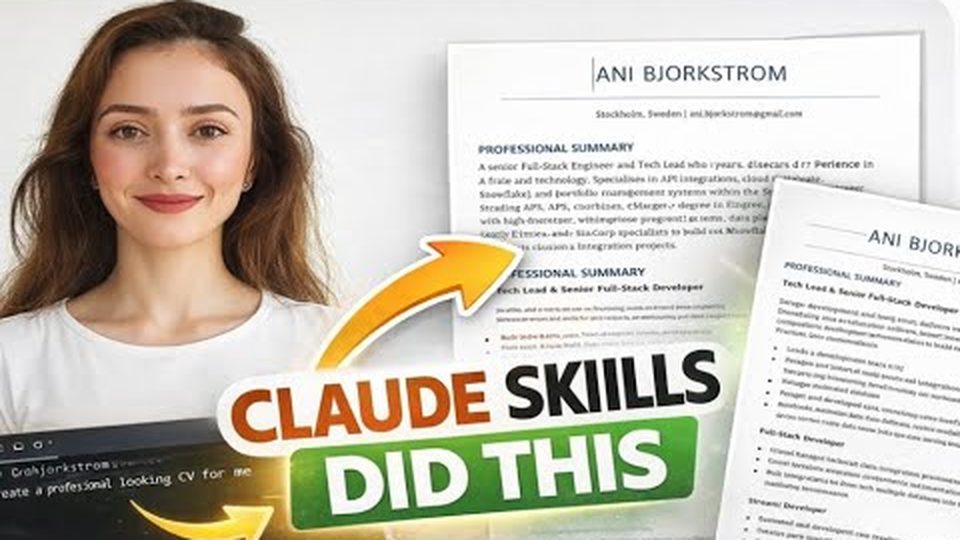 Claude Code Skills Just Changed How I Make CVs