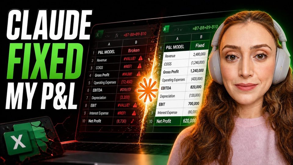 I Tested Claude for Excel: It Fixed My Broken P&L Model